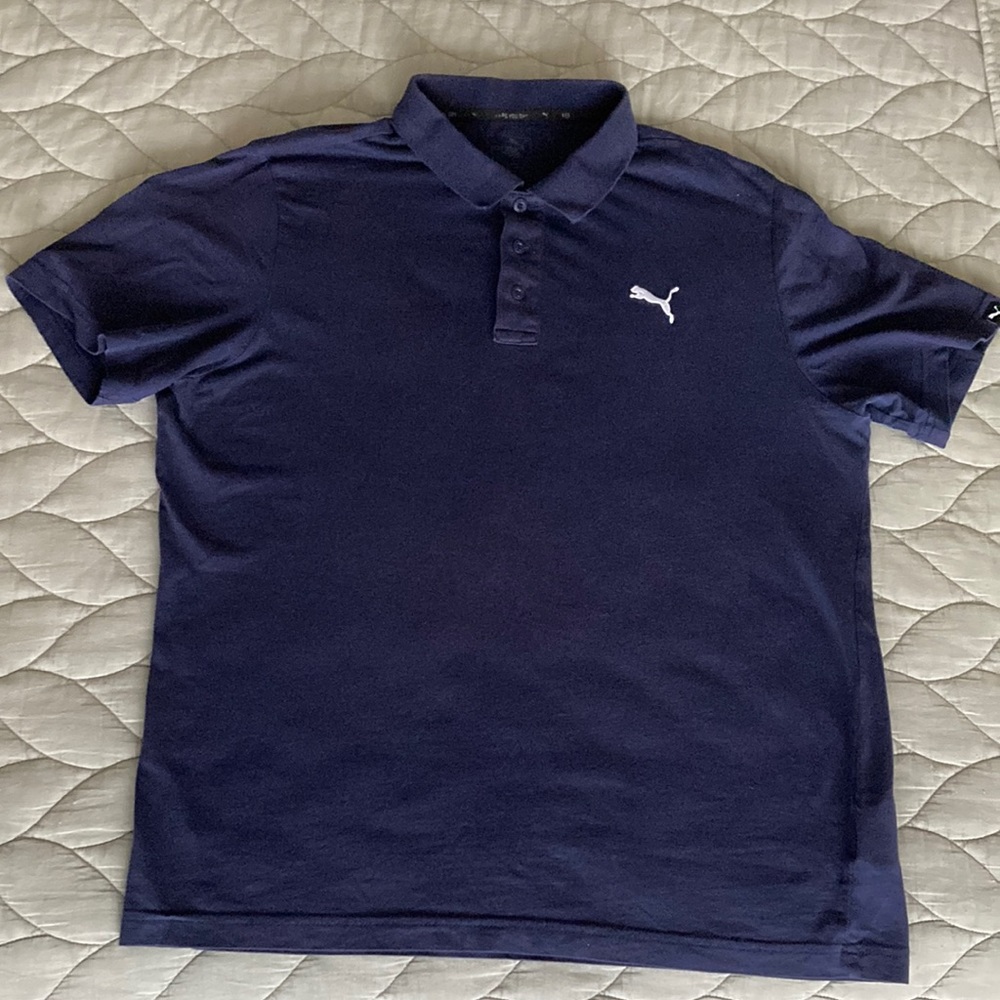 Puma Navy Polo Shirt Size M